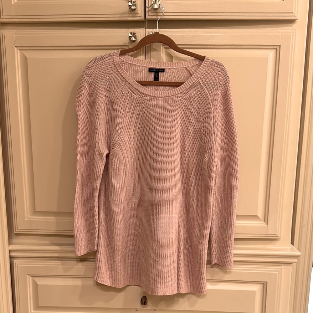 Eileen Fisher Pink Cotton Blend Sweater